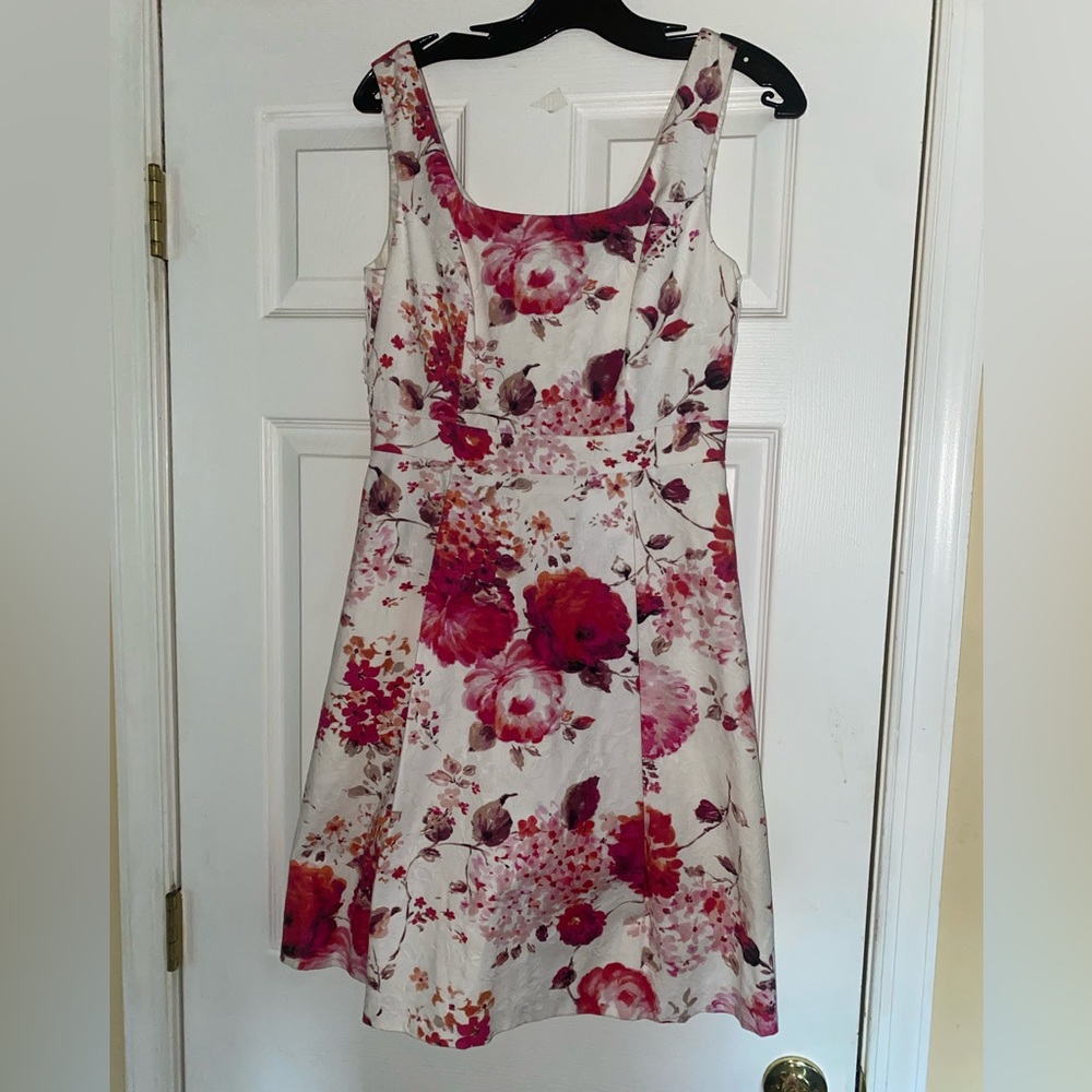 NWT Beautiful Adrianna Papell Classic floral dress with pockets. Size 6